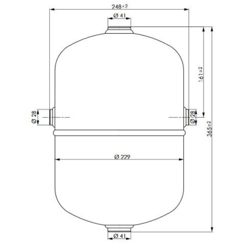 Druckluftbehälter Kessel aus Stahl – Kompressor-Zusatztank für stationäre Druckluftsysteme (1 bis 11,8 L)