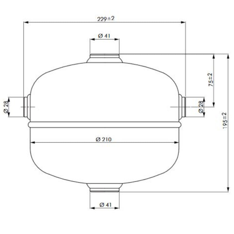 Druckluftbehälter Kessel aus Stahl – Kompressor-Zusatztank für stationäre Druckluftsysteme (1 bis 11,8 L)