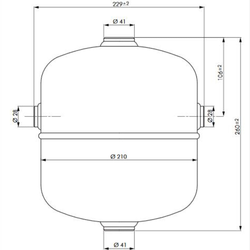 Druckluftbehälter Kessel aus Stahl – Kompressor-Zusatztank für stationäre Druckluftsysteme (1 bis 11,8 L)