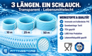 10, 25 und 50 Meter Rolle - PVC-Schläuche mit Gewebeeinlage - Lebensmittelqualität - Schlauchrollle