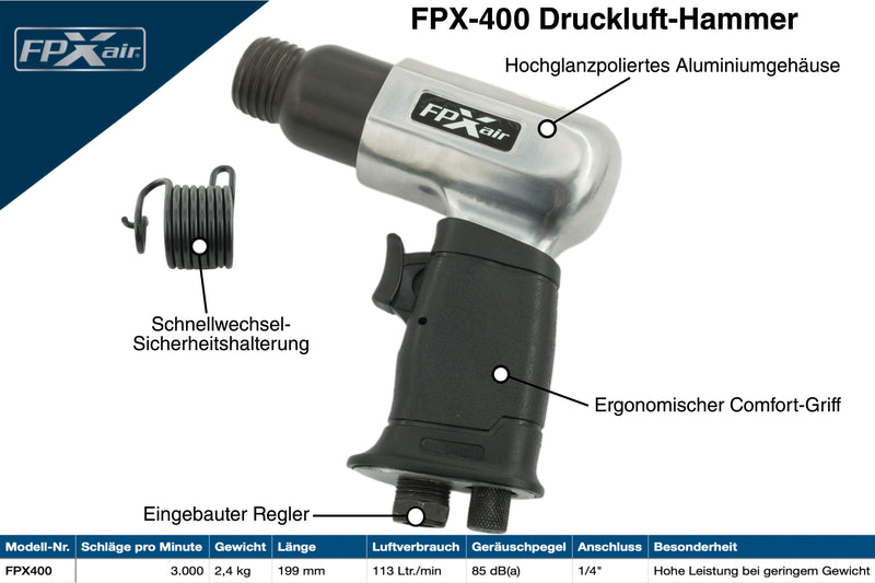 FPX Air Druckluft-Hammer FPX 400 1/4" – Hohe Leistung bei geringem Gewicht - Fittingstore