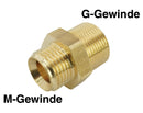 Doppelnippel mit metrischem Gewinde & M-G Gewinde, PN 16 - Fittingstore