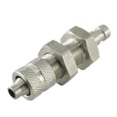 Kupplungsstecker mit Überwurfmutter & Schottgewinde - NW 2,7 Messing-/vernickelt, Edelstahl - Fittingstore