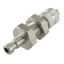 Kupplungsstecker mit Überwurfmutter & Schottgewinde - NW 2,7 Messing-/vernickelt, Edelstahl - Fittingstore