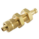 Kupplungsstecker mit Überwurfmutter & Schottgewinde - NW 2,7 Messing-/vernickelt, Edelstahl - Fittingstore