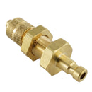 Kupplungsstecker mit Überwurfmutter & Schottgewinde - NW 2,7 Messing-/vernickelt, Edelstahl - Fittingstore