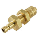 Kupplungsstecker mit Überwurfmutter & Schottgewinde - NW 2,7 Messing-/vernickelt, Edelstahl - Fittingstore