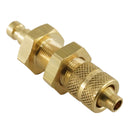 Kupplungsstecker mit Überwurfmutter & Schottgewinde - NW 2,7 Messing-/vernickelt, Edelstahl - Fittingstore