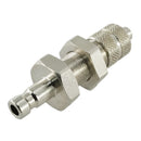 Kupplungsstecker mit Überwurfmutter & Schottgewinde - NW 2,7 Messing-/vernickelt, Edelstahl - Fittingstore