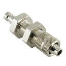 Kupplungsstecker mit Überwurfmutter & Schottgewinde - NW 2,7 Messing-/vernickelt, Edelstahl - Fittingstore