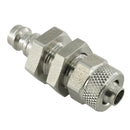 Kupplungsstecker mit Überwurfmutter & Schottgewinde - NW 5 Messing-/vernickelt, Edelstahl - Fittingstore