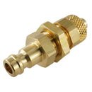 Kupplungsstecker mit Überwurfmutter & Schottgewinde - NW 5 Messing-/vernickelt, Edelstahl - Fittingstore