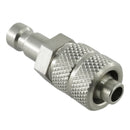 Kupplungsstecker mit Überwurfmutter - NW 2,7 Messing-/vernickelt, Edelstahl - Fittingstore