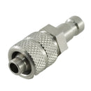 Kupplungsstecker mit Überwurfmutter - NW 2,7 Messing-/vernickelt, Edelstahl - Fittingstore