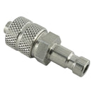 Kupplungsstecker mit Überwurfmutter - NW 2,7 Messing-/vernickelt, Edelstahl - Fittingstore