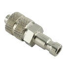 Kupplungsstecker mit Überwurfmutter - NW 2,7 Messing-/vernickelt, Edelstahl - Fittingstore