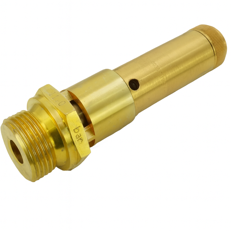 TÜV-Sicherheitsventile Druckluft (DN10), 6 bis 20 bar, Messing & Messing vernickelt