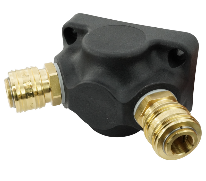 Druckluft - Verteiler Weiche Wanddose incl. Kupplungsdosen NW 7 Stecker