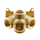 5-fach Wanddose Verteiler mit schrägen Seitenausgängen - G 1/2" - Fittingstore