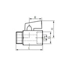 Mini-Kugelhähne mit Knebelgriff einseitig (sechskant) - Fittingstore