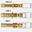 Druckluft-Wanddose – 2-fach / 3-fach – NW 7,2 – G 1/2" oder G 3/4"