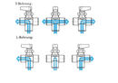 3-Wege Kugelhähne mit L- & T-Bohrung und einseitigem Knebelgriff - Fittingstore