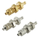 Kupplungsstecker mit Überwurfmutter & Schottgewinde - NW 2,7 Messing-/vernickelt, Edelstahl - Fittingstore