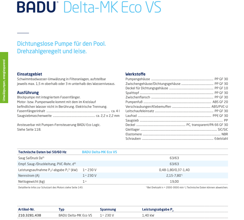 BADU® Delta-MK Eco VS