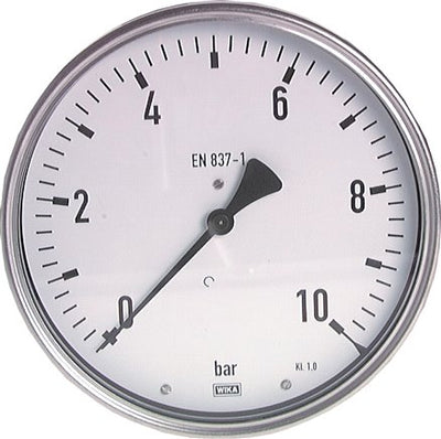 9023364 WIKA MNPT 213.53.100 Manometer 100 mm 0 bar → 40 bar Edelstahl Gehäuse G